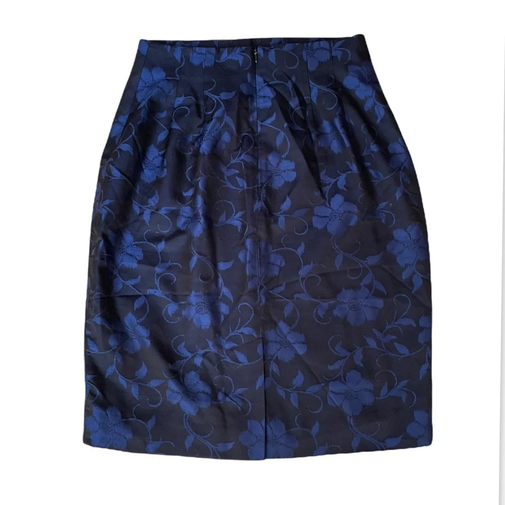 DANA BUCHMAN SILK BROCADE SKIRT - Picture 6 of 7